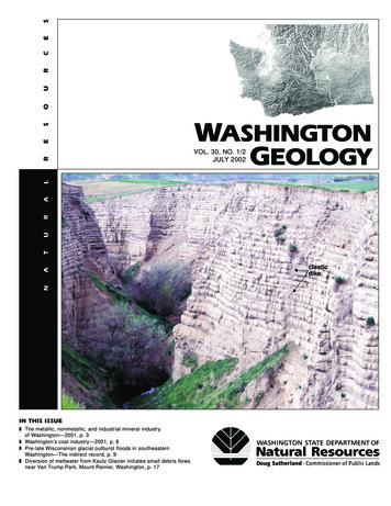 Washington Geology, July 2002 - WA - DNR