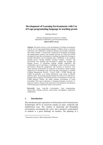 Development Of Learning Environments With Use Of Logo Programming .