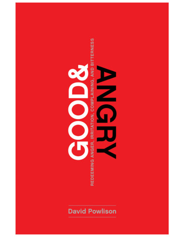 Good And Angry - New Growth Press
