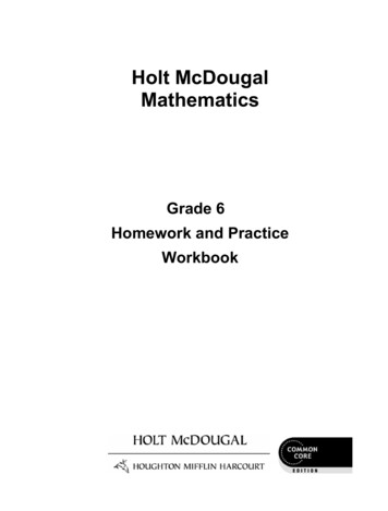 Holt McDougal Mathematics - Mr. Regan's Educational 