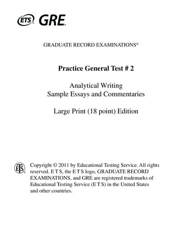 Analytical Writing Sample Essays And Commentaries 