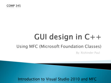 Using MFC (Microsoft Foundation Classes)