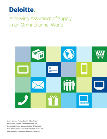 Achieving Assurance Of Supply In An Omni-channel World - Deloitte