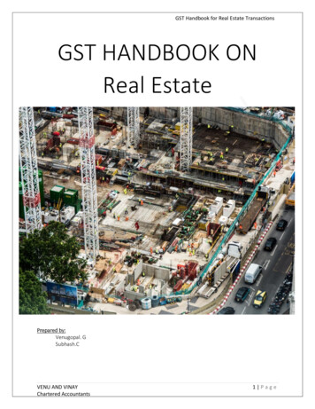 GST Handbook For Real Estate Transactions GST HANDBOOK 