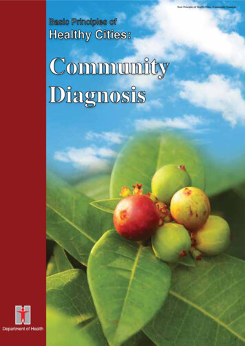 Basic Principles Of Healthy Cities: Community Diagnosis