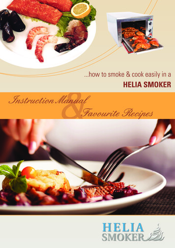 HELIA SMOKER Instruction Manual Favourite Recipes