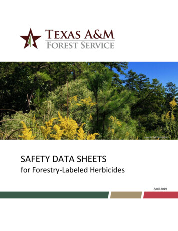 SAFETY DATA SHEETS - Texas Forest Info