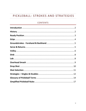 PICKLEBALL: STROKES AND STRATEGIES - NCSU