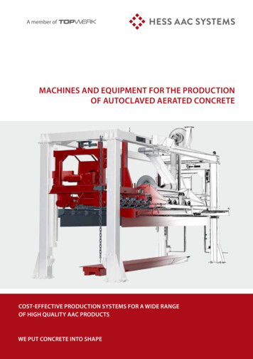 MaChines And EquipmenT For The ProduCTion Of AuToClaved . - TOPWERK