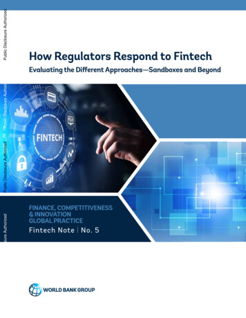 How Regulators Respond To Fintech - 