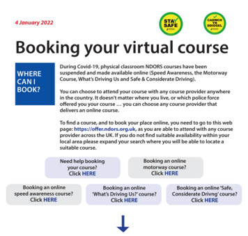 4 January 2022 Booking Your Virtual Course