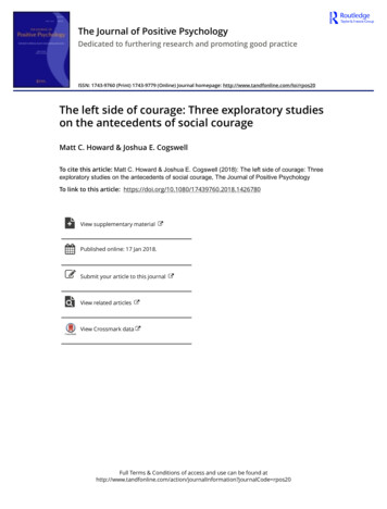 The Left Side Of Courage: Three Exploratory Studies On The .