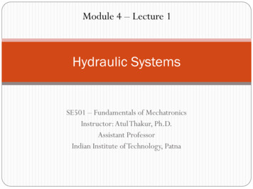 Hydraulic Systems - IIT P