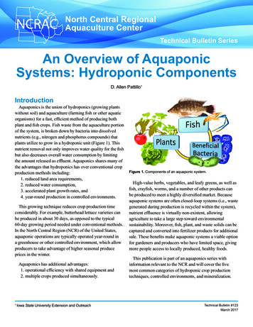 Technical Bulletin Series An Overview Of Aquaponic Systems .