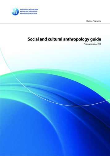 Social And Cultural Anthropology Guide