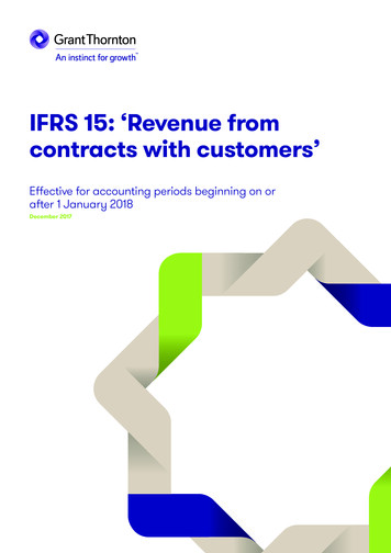 IFRS 15: ‘Revenue From Contracts With Customers’
