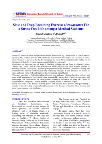 Original Research Article Slow And Deep Breathing Exercise .