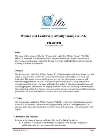 Women And Leadership Affinity Group (WLAG) - Ila-net 