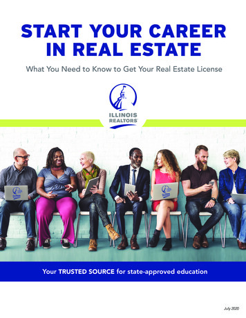 START YOUR CAREER IN REAL ESTATE