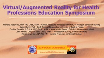 Virtual/Augmented Reality For Health Professions Education Symposium