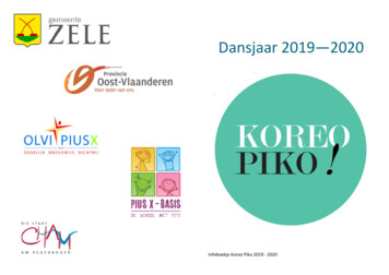 Infoboekje2019-2020 - Koreo Piko