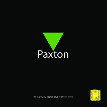 Ins-30080 Net2 Plus Control Unit - Paxton