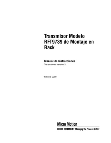 Transmisor Modelo RFT9739 De Montaje En Rack - Emerson