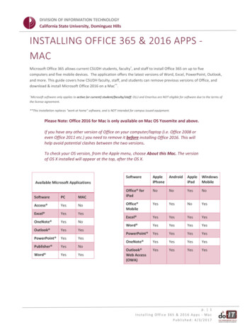 Installing Office 365 & 2016 Apps - Mac