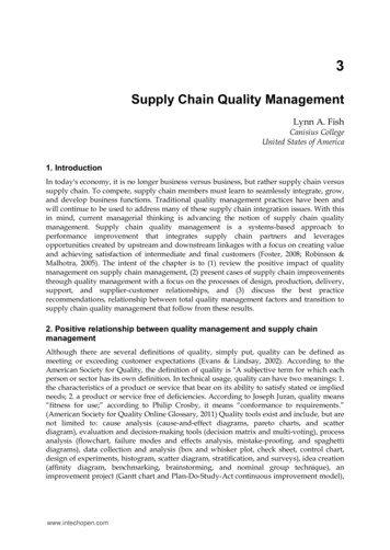 Supply Chain Quality Management - IntechOpen