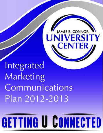 Integrated Marketing Communications Plan 2012-2013