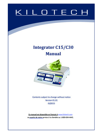 Integrator C15/C30 Manual - Kilotech 