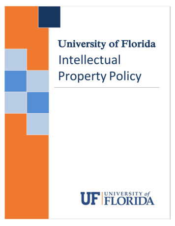Intellectual Property Policy - University Of Florida