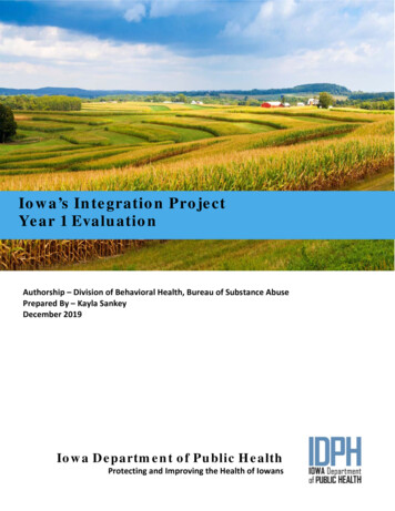 Iowa's Integration Project Year 1 Evaluation