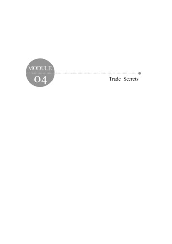 MODULE 04 Trade Secrets - WIPO