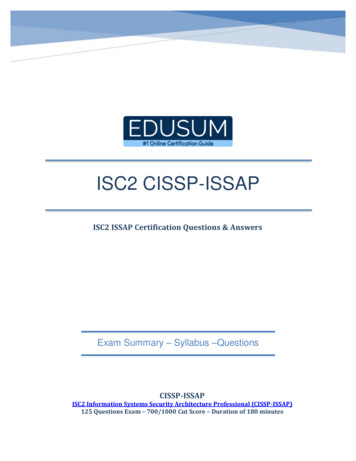 ISC2 CISSP-ISSAP