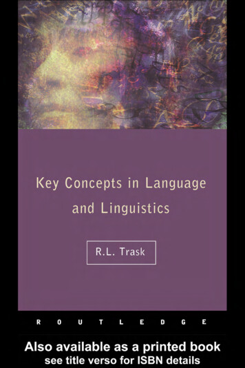 Key Concepts In Language And Linguistics - Cob-net 