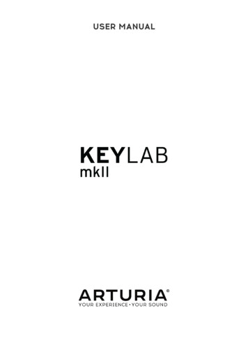 User Manual KeyLab MkII - Arturia