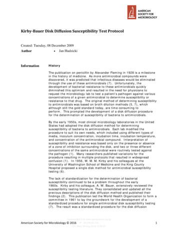 Kirby-Bauer Disk Diffusion Susceptibility Test Protocol