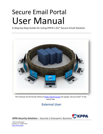 Secure Email Portal User Manual - Kentucky