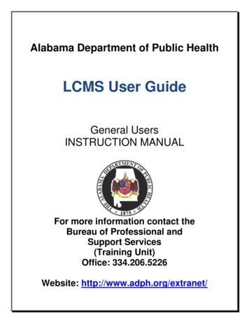 LCMS General User Guide - Adph 