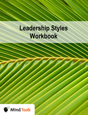 Leadership Styles Workbook - Mind Tools