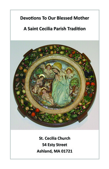Devotions To Our Lessed Mother A Saint Ecilia Parish Tradition