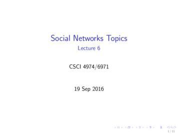 Social Networks Topics - Cs.rpi.edu