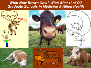 What Now Brown Cow? What After U Of O? Graduate Schools In Medicine .