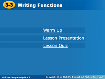 3-3 Writing FunctionsWriting Functions - 