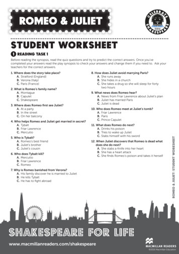 Student Worksheet - Macmillan Readers