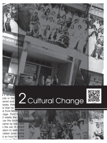 2 Cultural Change - NCERT