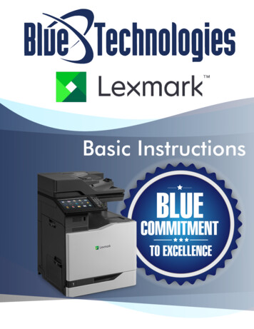 Lexmark Basic Instructions - Home - Blue Technologies
