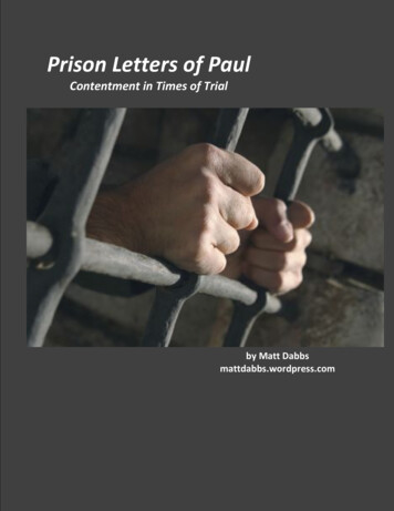 Prison Letters Of Paul - WordPress 