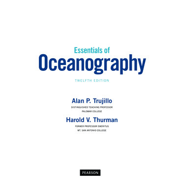 Essentials Of Oceanography - Pearson Education